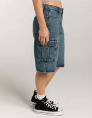 Street Hipster Washed Denim Straight Short