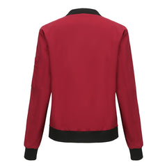 Women Casual Long Sleeve Thin Flight Jacket