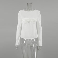 Elegant Micro Transparent Knitted Long Sleeve Top