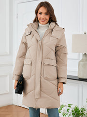 Women Mid Length Cotton Padded Coat