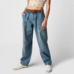 Women Loose Wide Leg Denim Jeans