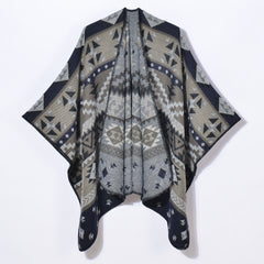 Women Split Jacquard Scarf Shawl