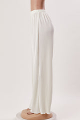 Women High Rise Wide Leg Pleated Casual Pants