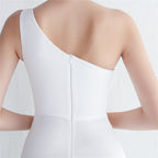 REVCHIC LUXE Elegant One-Shoulder Beaded Fishtail Gown