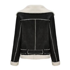 Women Faux Shearling Leather Jacket