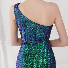 Elegant Sequin Sleeveless Long Formal Dress