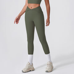 Women Twisted High Waist Sports Pants