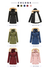 Women Thick Lambskin Cotton-Padded Coat