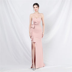 Elegant Off the Shoulder Tube Top Long Evening Dress