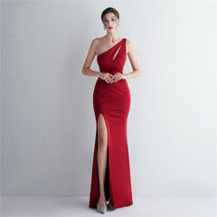 Elegant Cutout Slim Fit Fishtail Formal Dress