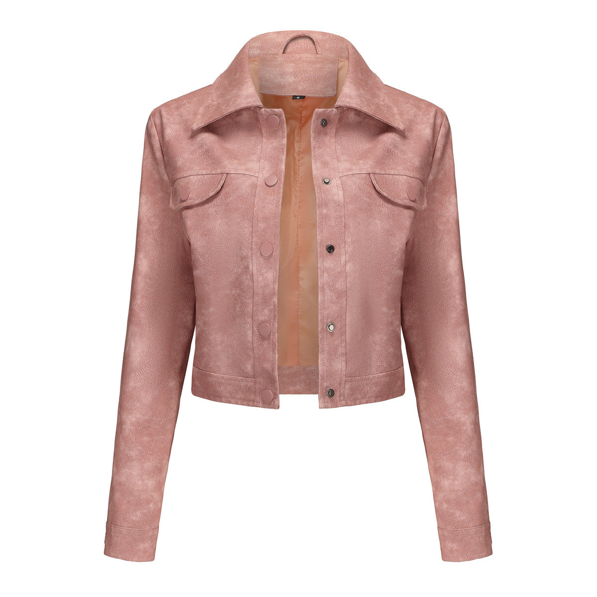 Women Multi Pocket Thin Leather Jacket