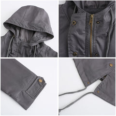 Women Spring Autumn Cotton Anorak Coat