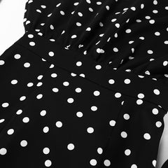 Puff Sleeve Polka Dot Daily Dress