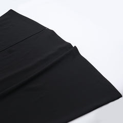 Sexy Off the Shoulder Black Pleated Slit Formal Dress