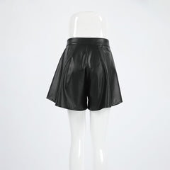 Faux Leather High Sense Leather Shorts