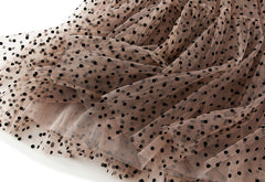 Loose Flocking Polka Dot Tulle Bubble Skirt