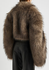 Women Retro Mink like Fur Short Plush Coat