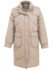 Women Mid Length Cotton Padded Coat