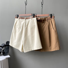 Korean High Waist Loose Straight Wide Leg Casual Shorts