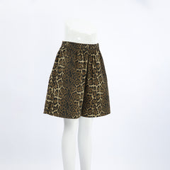 Casual Leopard Print Pure Cotton Straight Loose Shorts