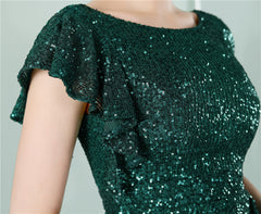 Elegant Sequin Short Cocktail Evening Dress