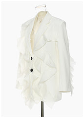 Spring Summer Pleated Fairy Formal Blazer