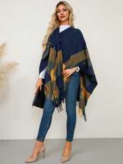 Autumn Winter Cashmere Knitted Cape Cloak Shawl