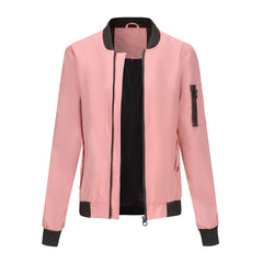 Women Casual Long Sleeve Thin Flight Jacket