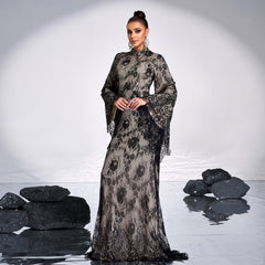 High End Long Sleeve Lace Evening Dress