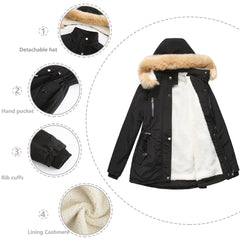 Women Thick Lambskin Cotton-Padded Coat