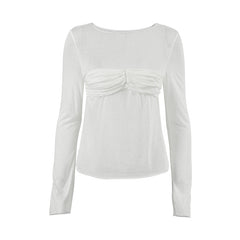 Elegant Micro Transparent Knitted Long Sleeve Top