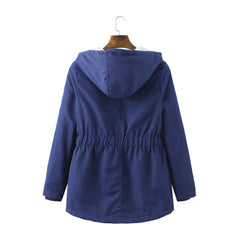 Hooded Lambswool Warm Cotton-Padded Coat