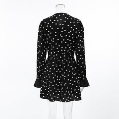 Puff Sleeve Polka Dot Daily Dress