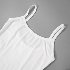 Summer White Slim Fit Sleeveless Bodysuit