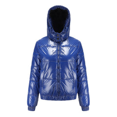 Hooded Long Sleeve Glossy Cotton Padded Jacket