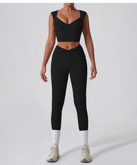 Women Twisted High Waist Sports Pants