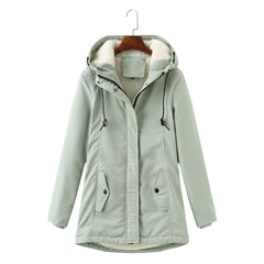 Hooded Lambswool Warm Cotton-Padded Coat