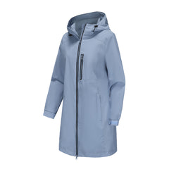 Women Hooded Long Sleeve Windbreaker Coat