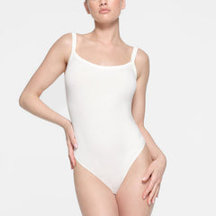 Summer White Slim Fit Sleeveless Bodysuit