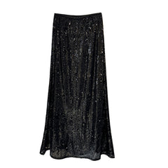 Women Heavy Embroidery Sequin Skirt