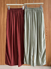 Thin Elastic Waist Drooping Wide Leg Pants