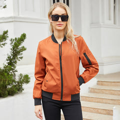 Women Casual Long Sleeve Thin Flight Jacket