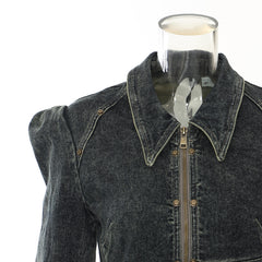 Autumn Asymmetric Cut Denim Jacket