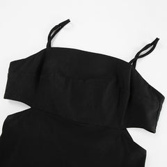 Summer Black Sexy Sling Short Party Dress