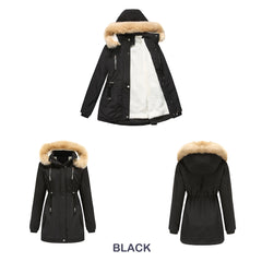 Women Thick Lambskin Cotton-Padded Coat