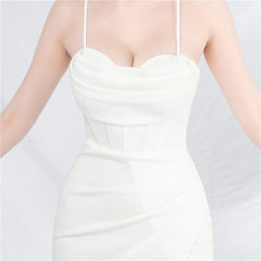 Elegant Boning Corset Vest Split Camisole Evening Dress