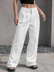 Casual High Waist Loose Drooping Straight Leg Pants