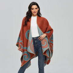 Women Warm Cashmere Cape Scarf