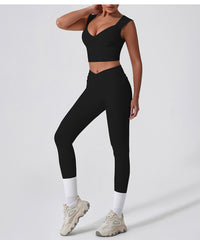 Women Twisted High Waist Sports Pants