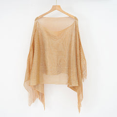 Summer Hollow Out Tassel Solid Color Cover up